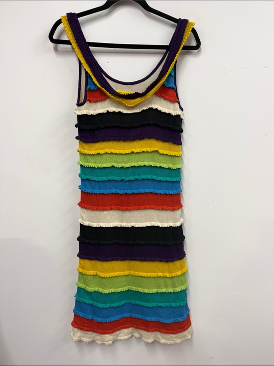 Catherine Malandrino Dresses & Skirts - Vintage silk Catherine Malandrino stripe knit tank dress M